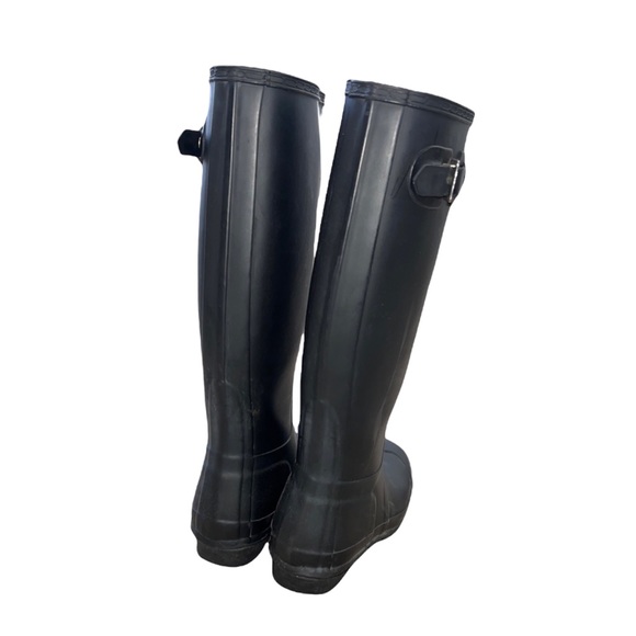 Hunter Original Black Matte Tall Rubber Rain Boots - Picture 5 of 10